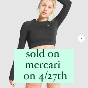 Gymshark Vital Seamless Long Sleeve Crop Top (M)